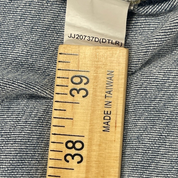 Smoke Rise: Distressed Streetwear Denim Jacket w/Red Accents & frayed details - Picture 7 of 14